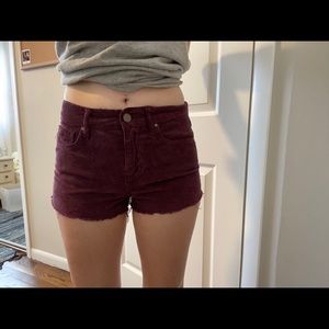 Corduroy maroon shorts